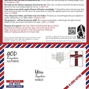 God's Love Letter To You! Front image of tract