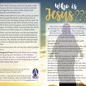 Who is Jesus [ODB} tract - front side