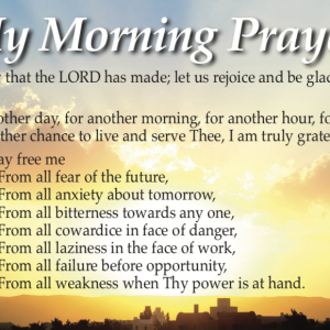 My Morning Prayer Card