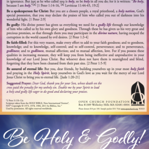 Be Holy & Godly! Tract
