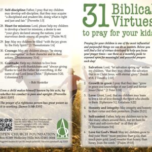 31 Biblical Virtues to Pray for Your Kids