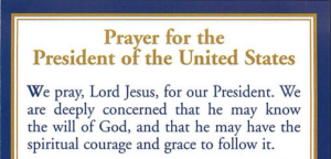 Prayer for the President of the US