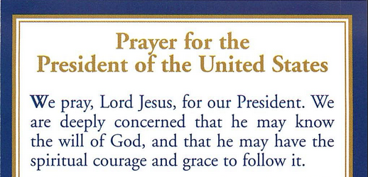 A Prayer for the President of the US
